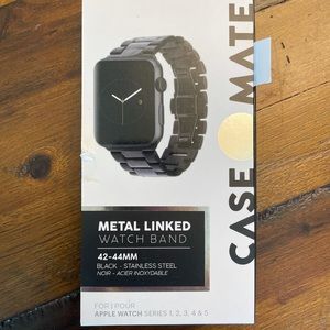 CaseMate Black Metallic Apple Watch Band- 42-44mm